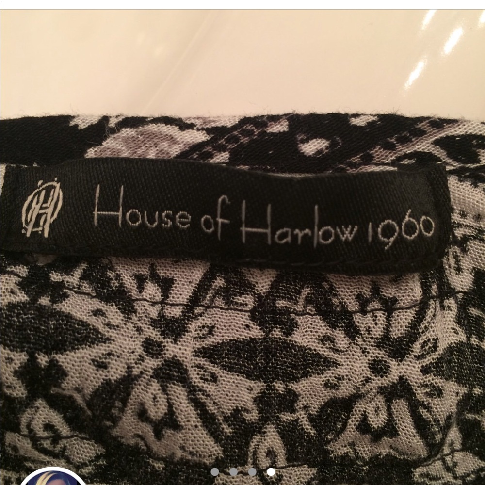 House of Harlow Black and White Romper With Tie - Picture 4 of 4